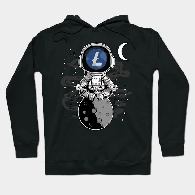 Astronaut Litecoin Lite Coin LTC To The Moon Crypto Token Cryptocurrency Wallet Birthday Gift For Men Women Kids Hoodie by Thingking About